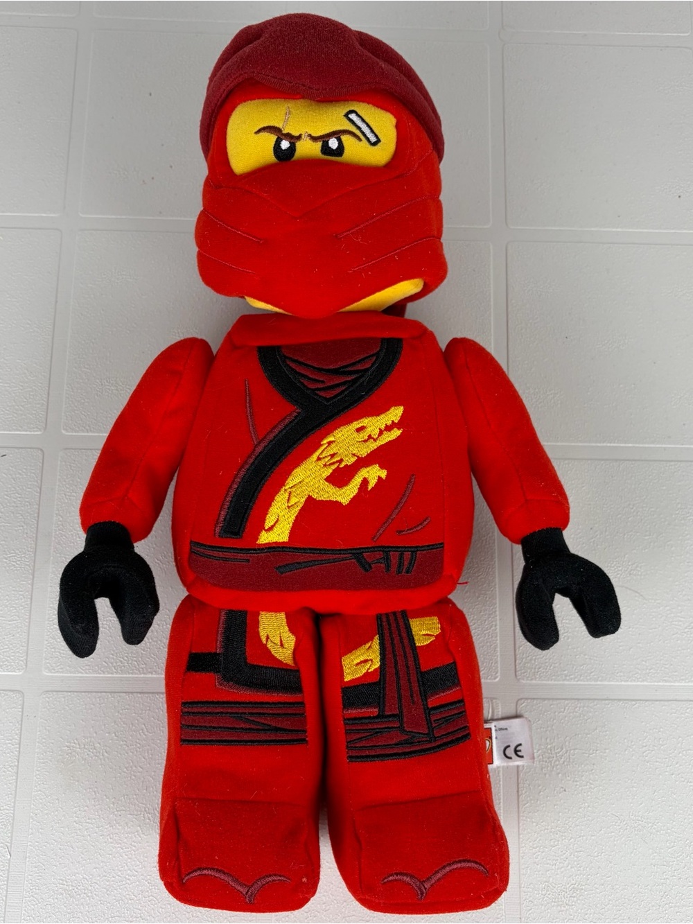LEGO Ninjago Red Ninja Plush with Yellow Dragon Detail